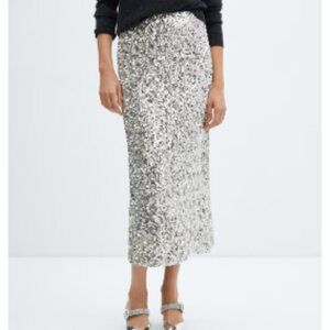 Sequin Midi Skirt